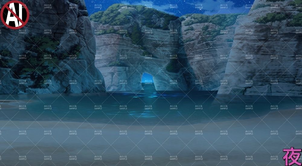 みにくる動く背景素材集『秘境の入江』 サンプル3ページ目