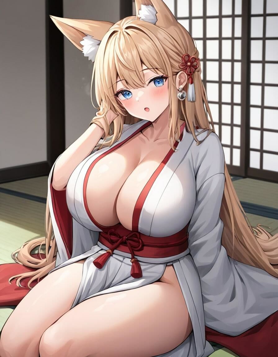 メスヅラ晒して種付けされるキツネ巫女 サンプル4ページ目