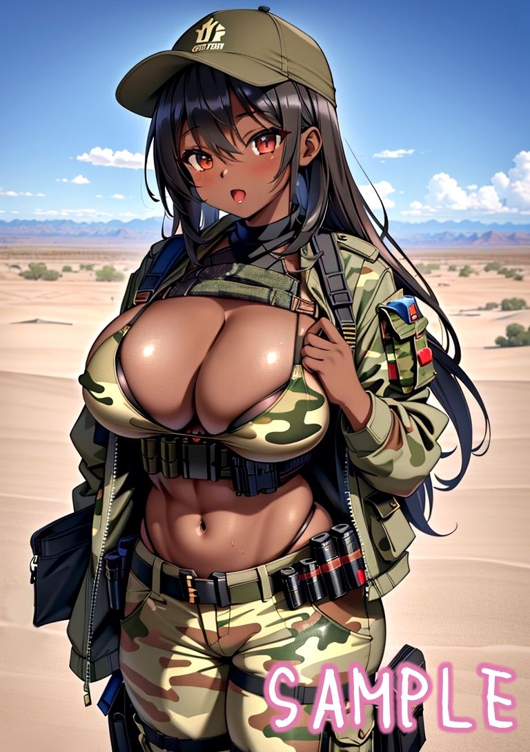 褐色少女シリーズ 2巻 軍装娘 サンプル2ページ目