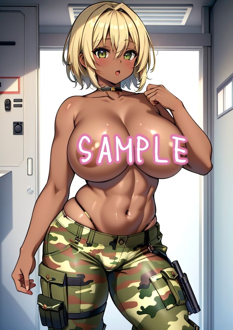 褐色少女シリーズ 2巻 軍装娘 サンプル3ページ目