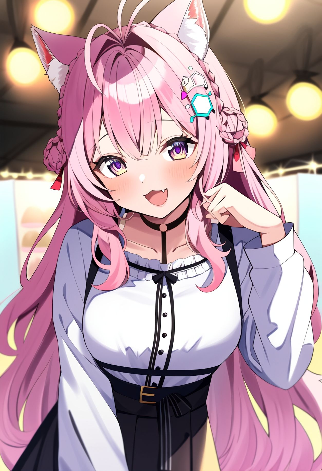 【買い切り版】バーチャル衣装故障で羞恥こんこよ（English translation included） サンプル2ページ目