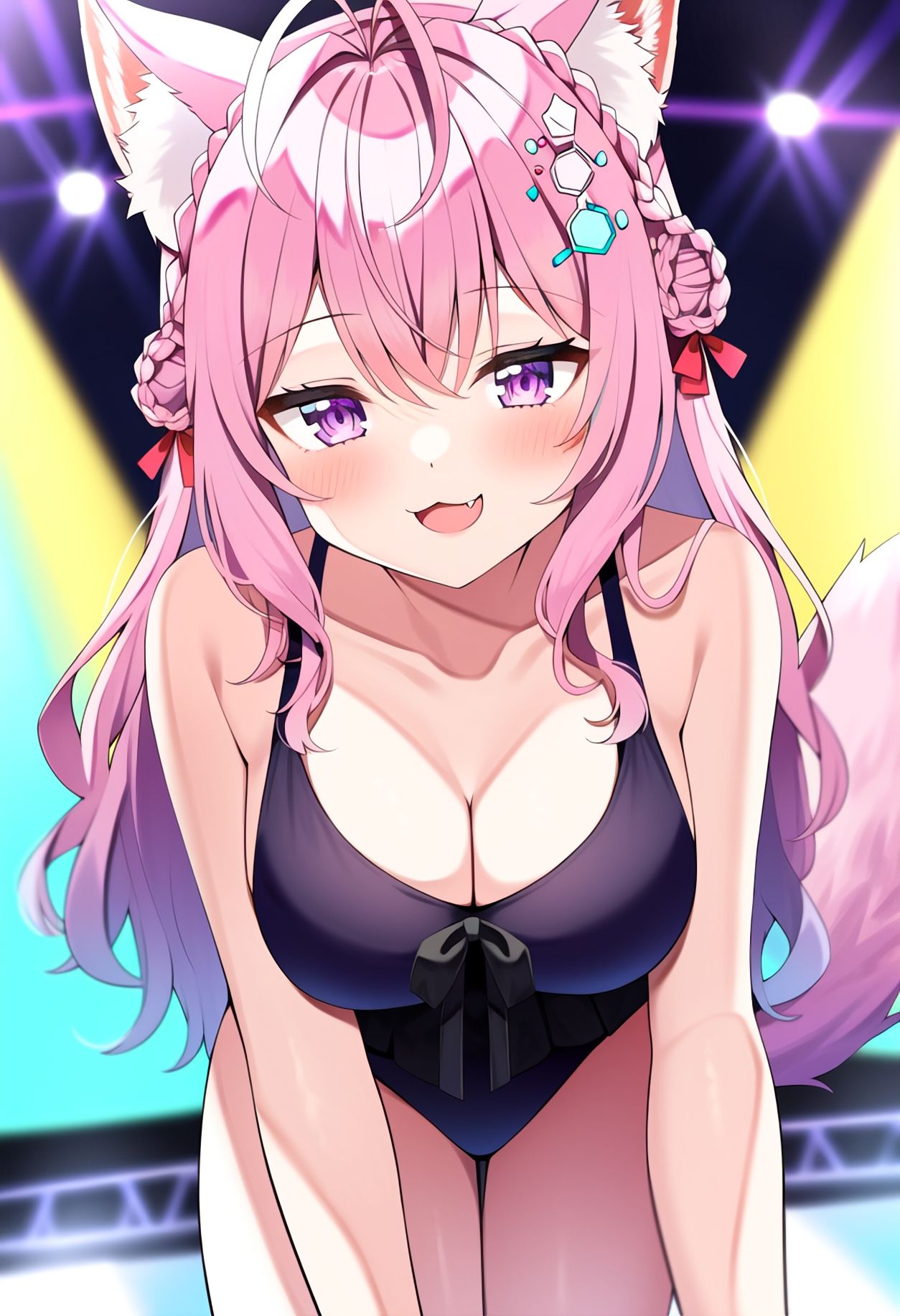 【買い切り版】バーチャル衣装故障で羞恥こんこよ（English translation included） サンプル3ページ目