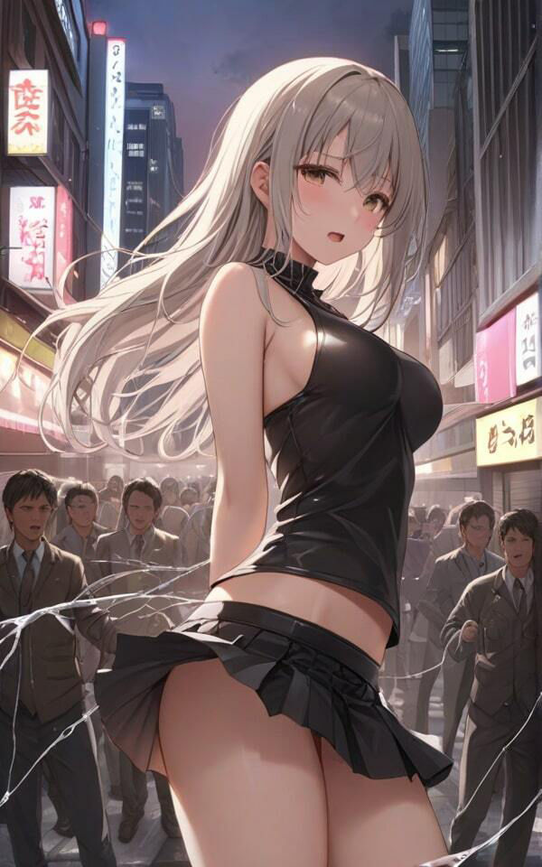 ノーパン×ミニスカ×ギャル 見ないで！外だと恥ずかしいなぁ！ サンプル6ページ目