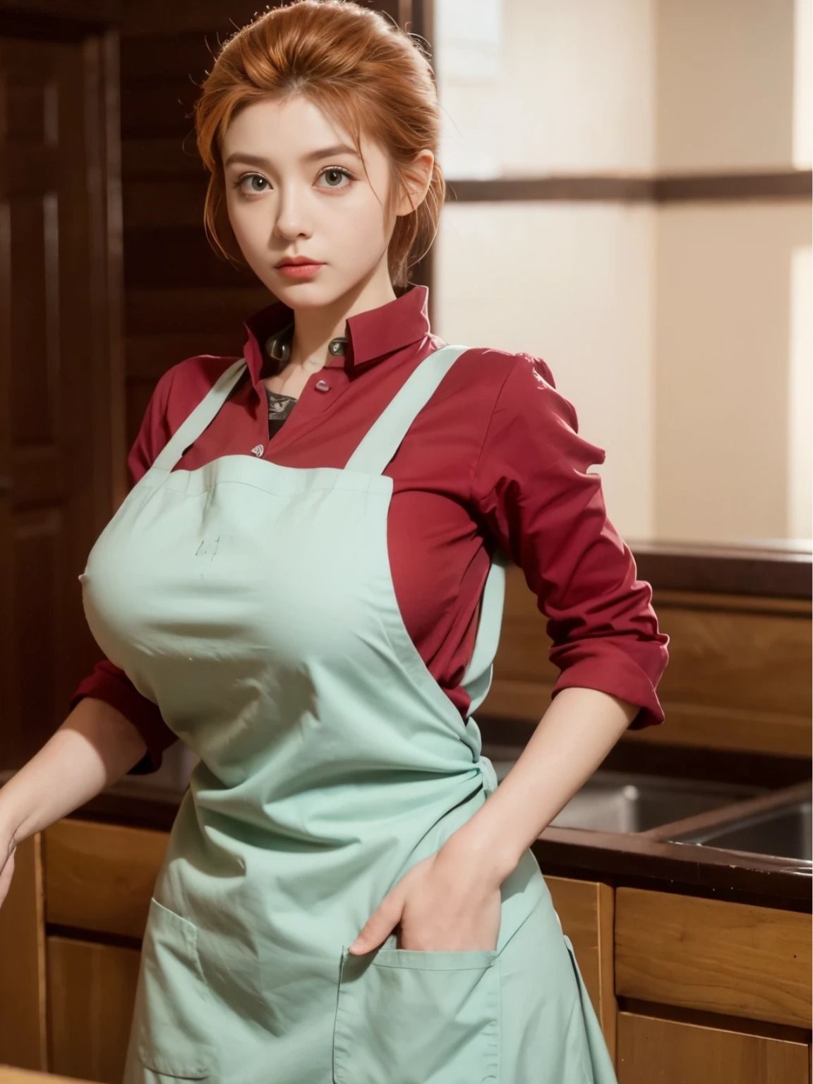 ハ〇ター×ハ〇ター ミ〇叔母さん（ゴン・フ〇ークスの叔母） AI実写化写真集「ミ〇叔母さんに筆おろしされて、孕ませちゃった...」 サンプル2ページ目