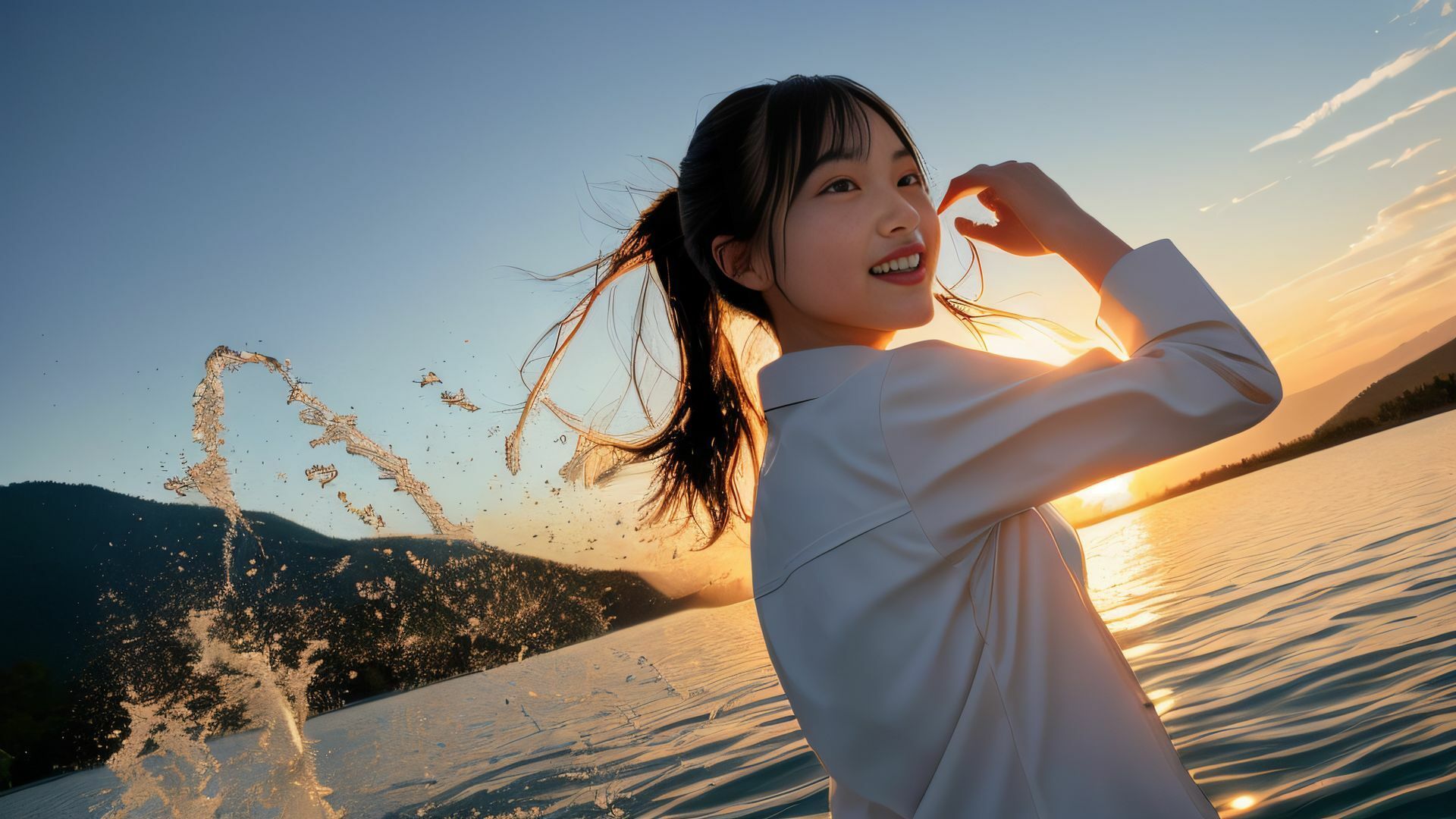 夏の生娘 汗ばむカラダは川遊びで濡れて… AI写真集 サンプル8ページ目