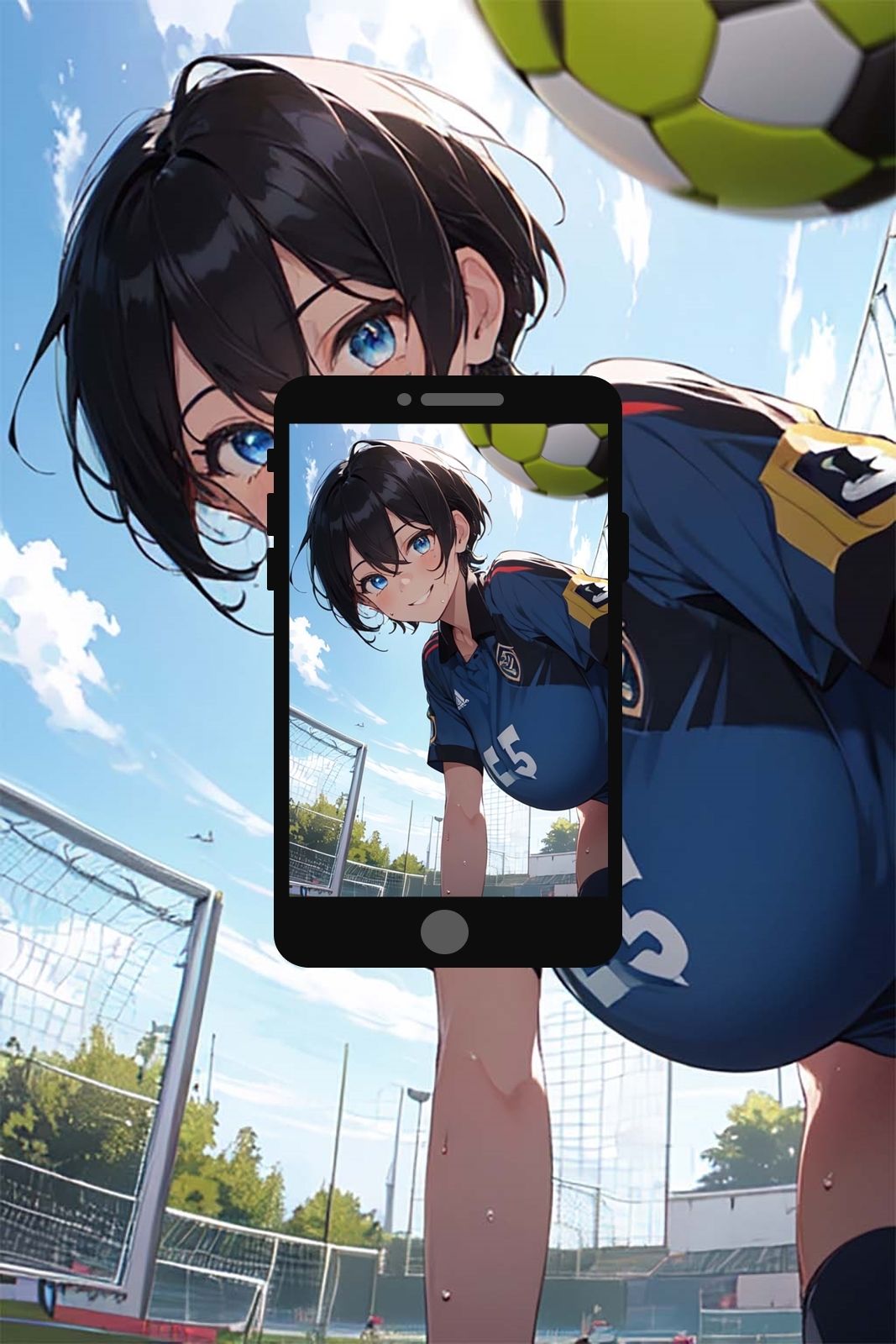 おかしなスマホアプリで「エッチよりもスポーツに夢中な部活女子」を【即オチ2コマ】させる話 サンプル3ページ目