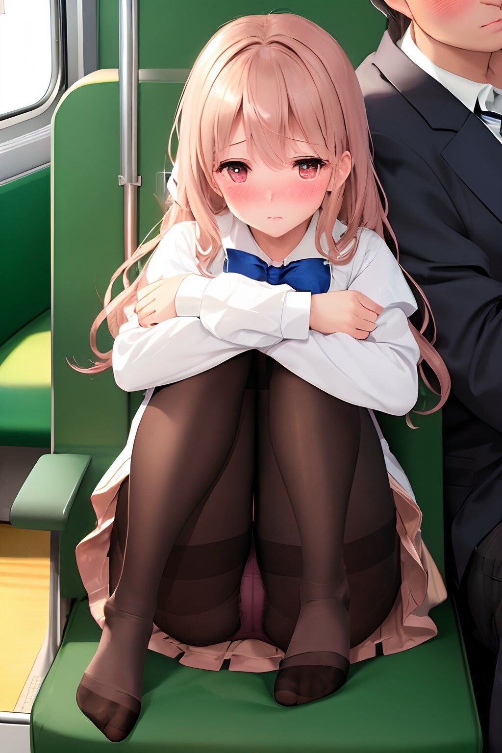 ハーレム女子校生 パンチラ×下乳で誘惑してくる 女子校生×パンスト編 サンプル7ページ目