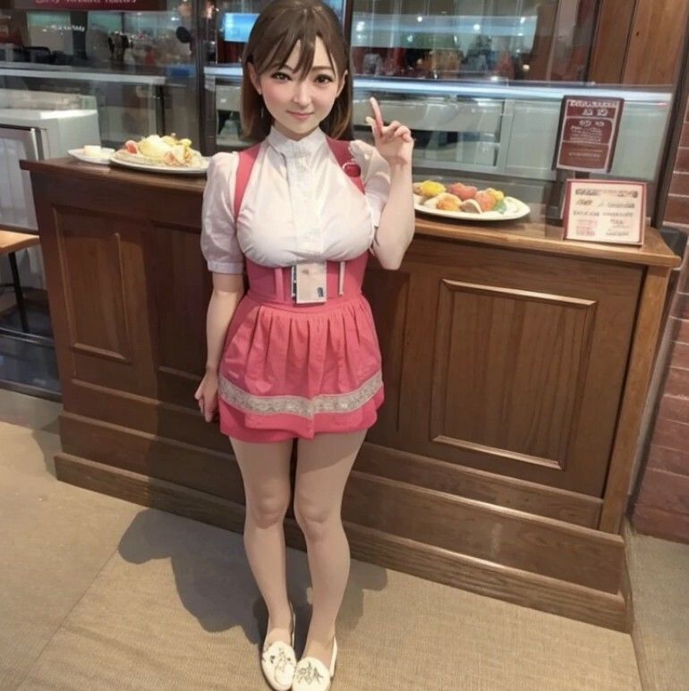 男の憧れ「ア◯ナミラーズ」 のウェイトレスたち 〜最高の美巨乳〜 サンプル2ページ目