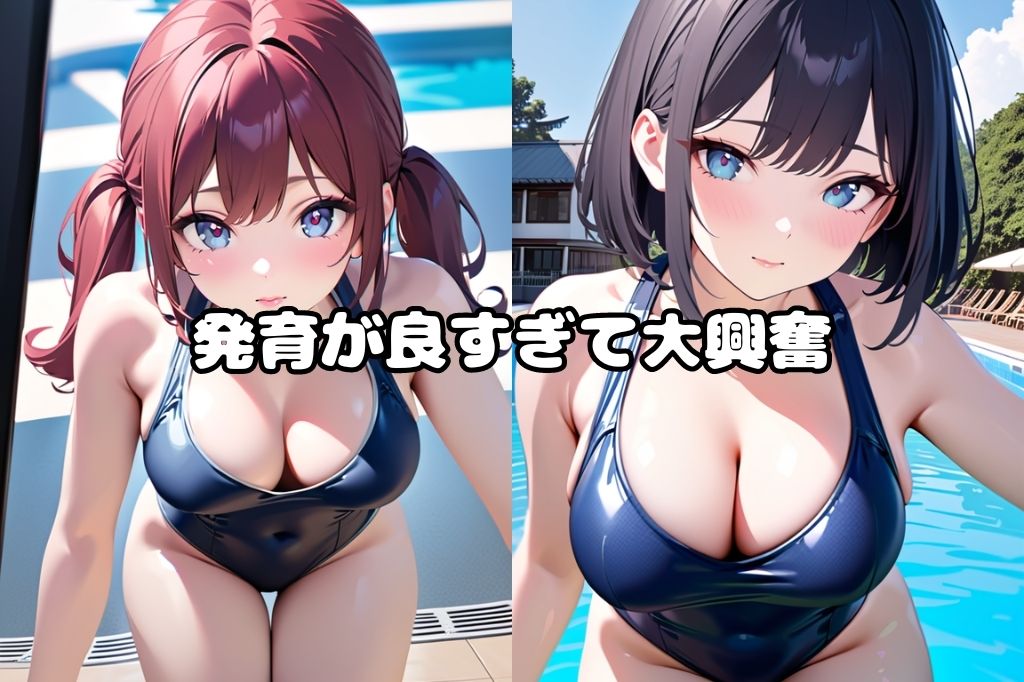 同級生のスク水姿がエロすぎる サンプル2ページ目