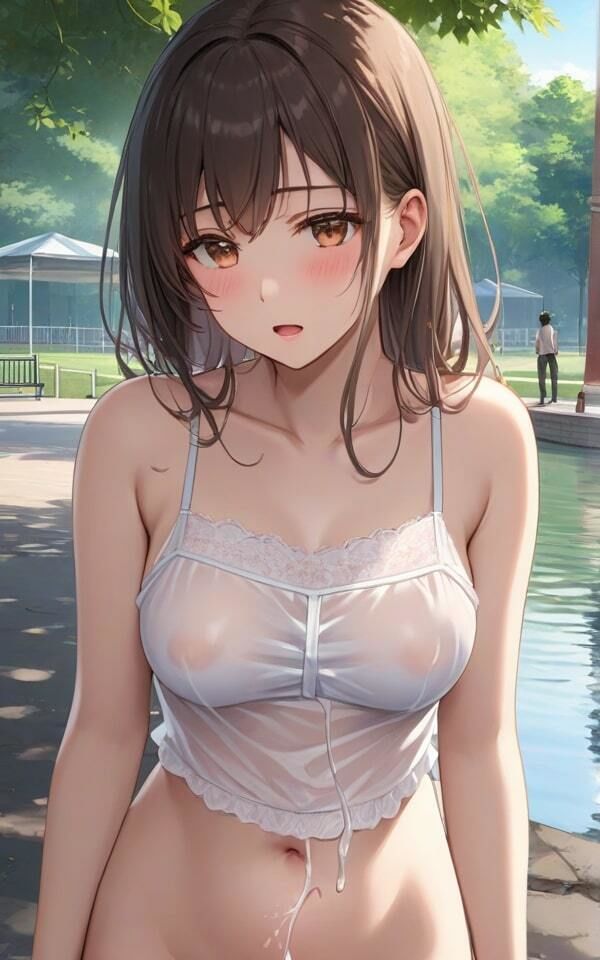公園で透けた服の美女とデート！ 何でみんな見るのかな？ サンプル5ページ目