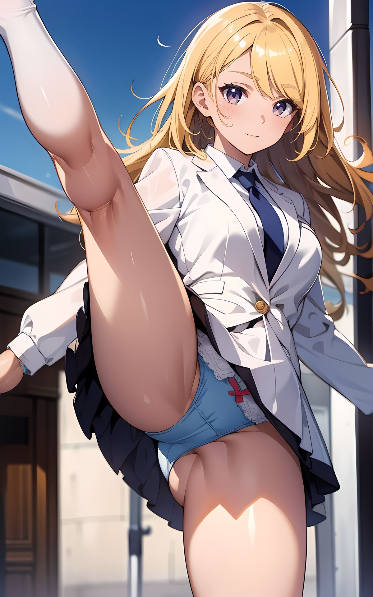 色々な服でハイキックパンチラ02 サンプル3ページ目