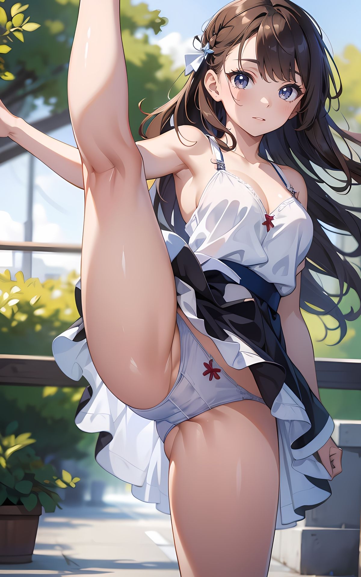 色々な服でハイキックパンチラ02 サンプル4ページ目