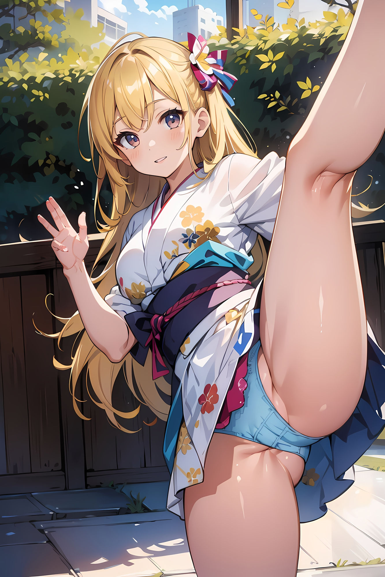 色々な服でハイキックパンチラ02 サンプル7ページ目