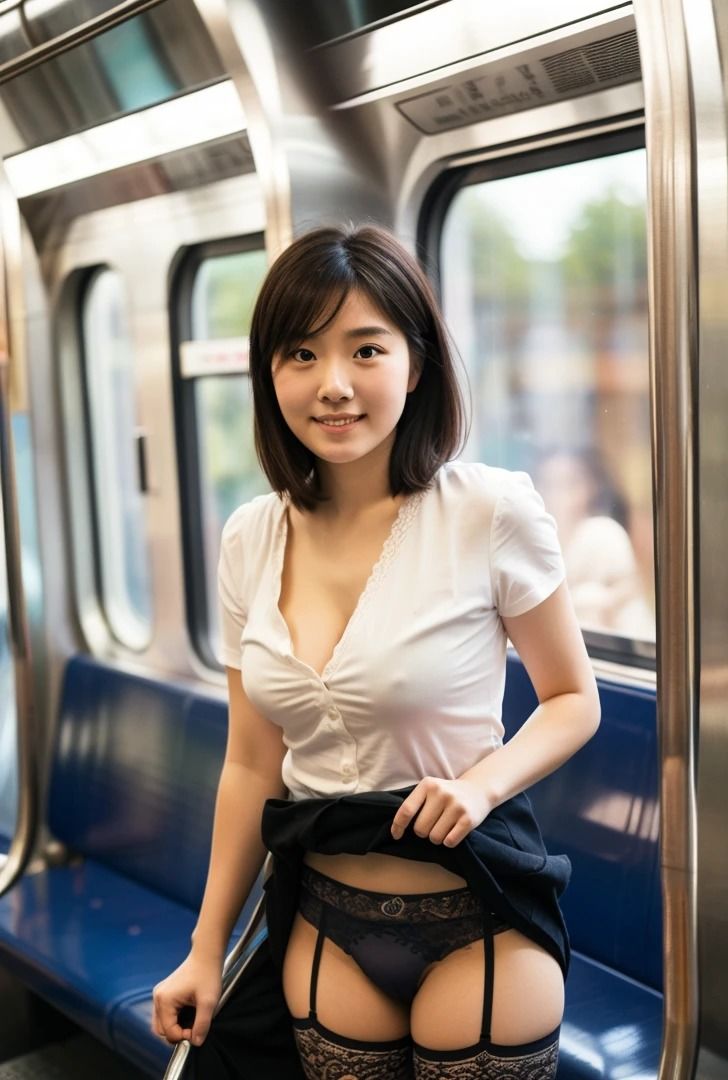 通勤電車の痴女パンチラ【500名！】 サンプル1ページ目