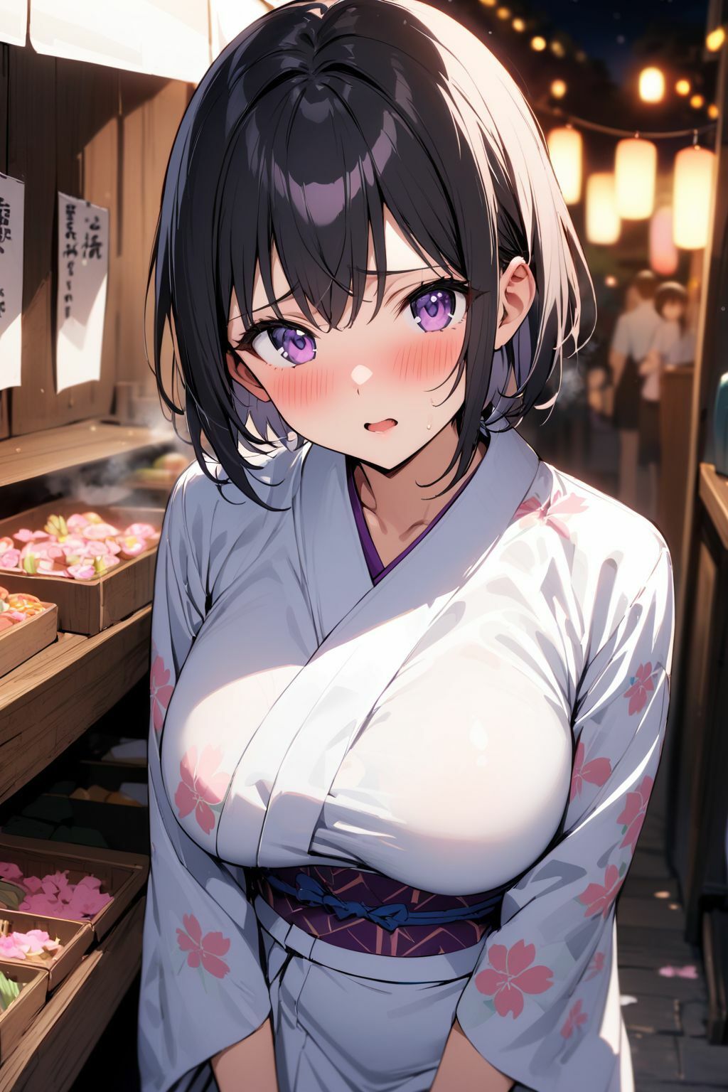 幼なじみとの花火大会デート中にムラムラしたので青姦しちゃった件 サンプル2ページ目
