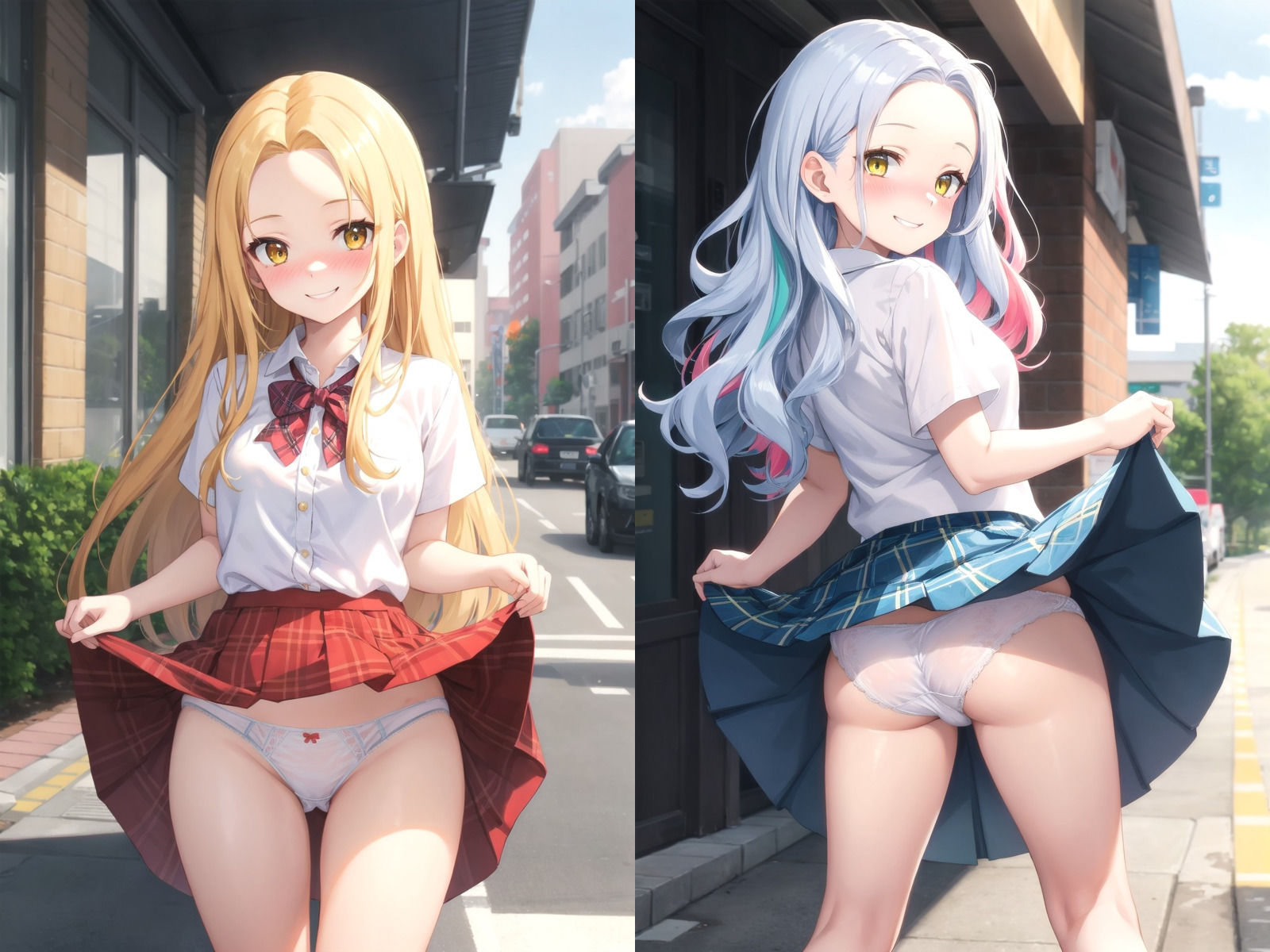 【新絵柄100枚追加】とつげき！街角JK〜あなたのぱんつ見せてください〜2 サンプル2ページ目