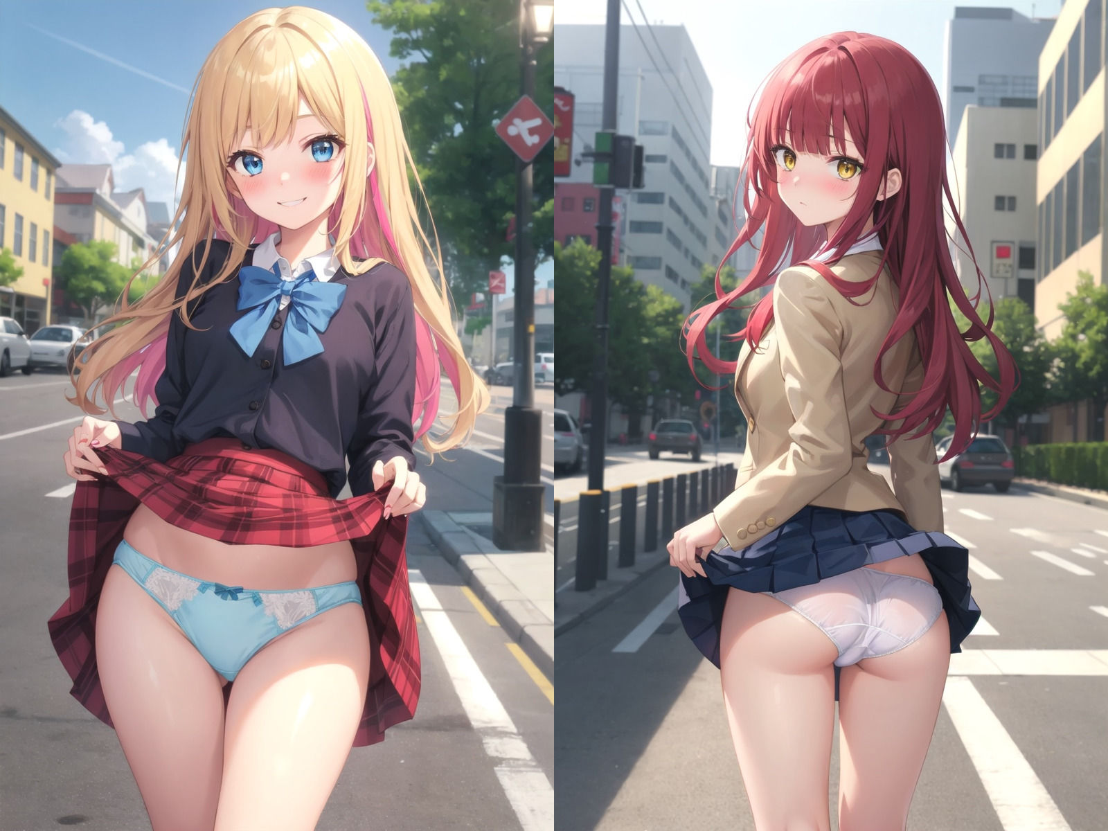 【新絵柄100枚追加】とつげき！街角JK〜あなたのぱんつ見せてください〜2 サンプル4ページ目