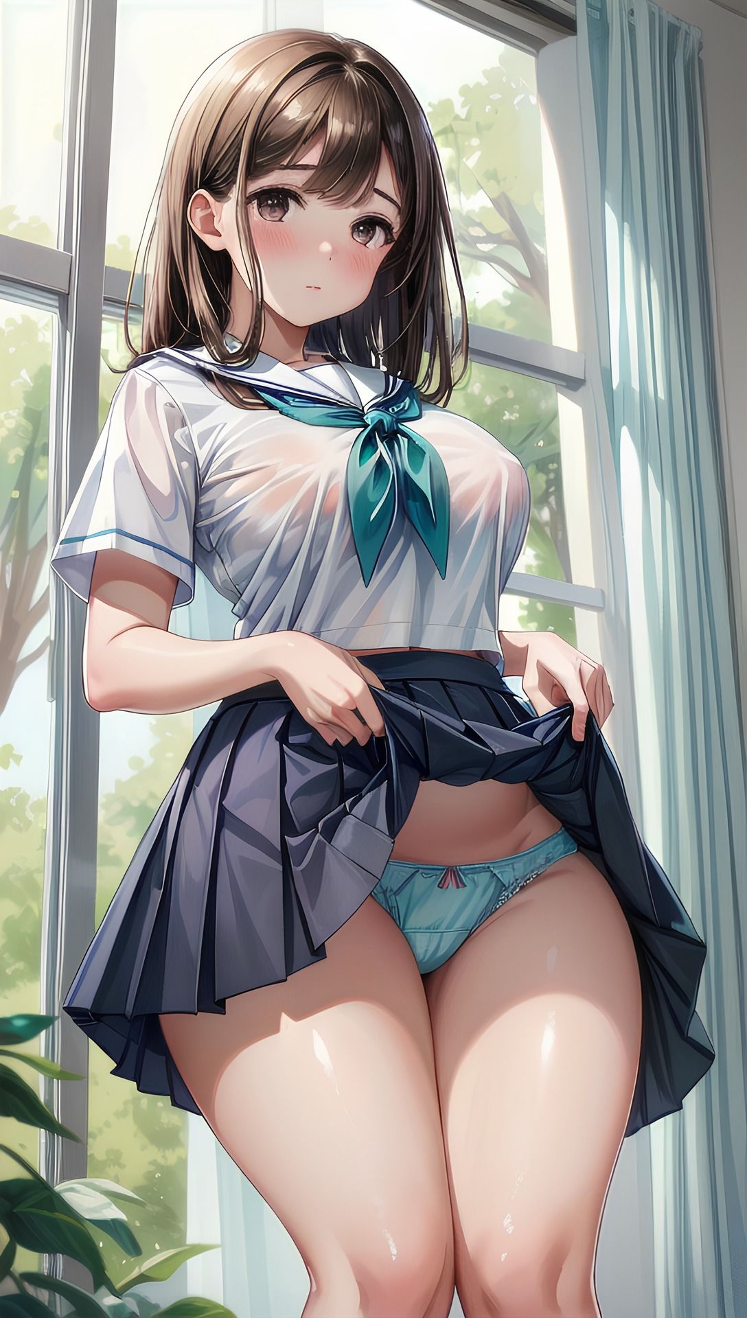 清楚系の学園女子 サンプル1ページ目