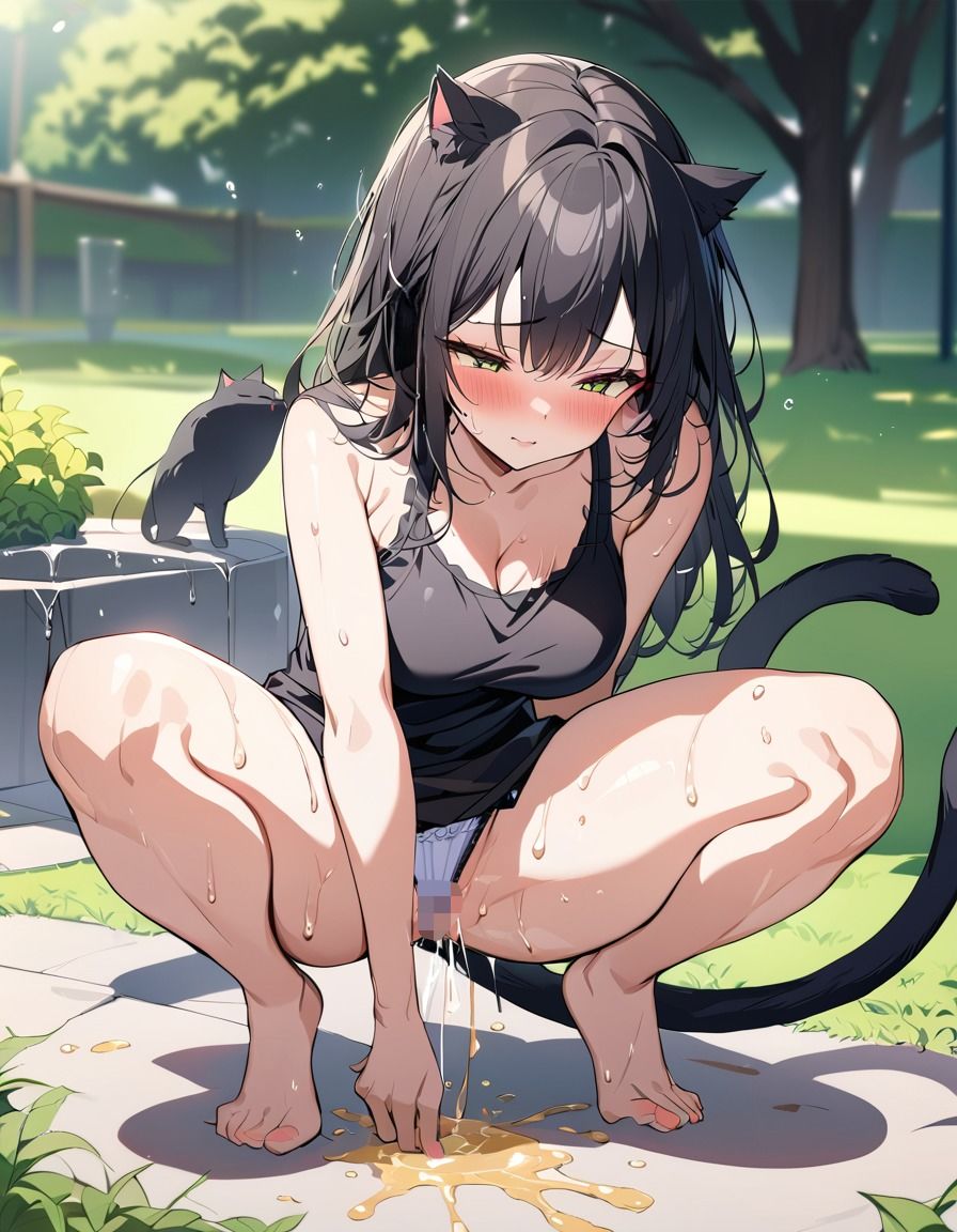 猫耳少女のおしっこ観察 サンプル1ページ目