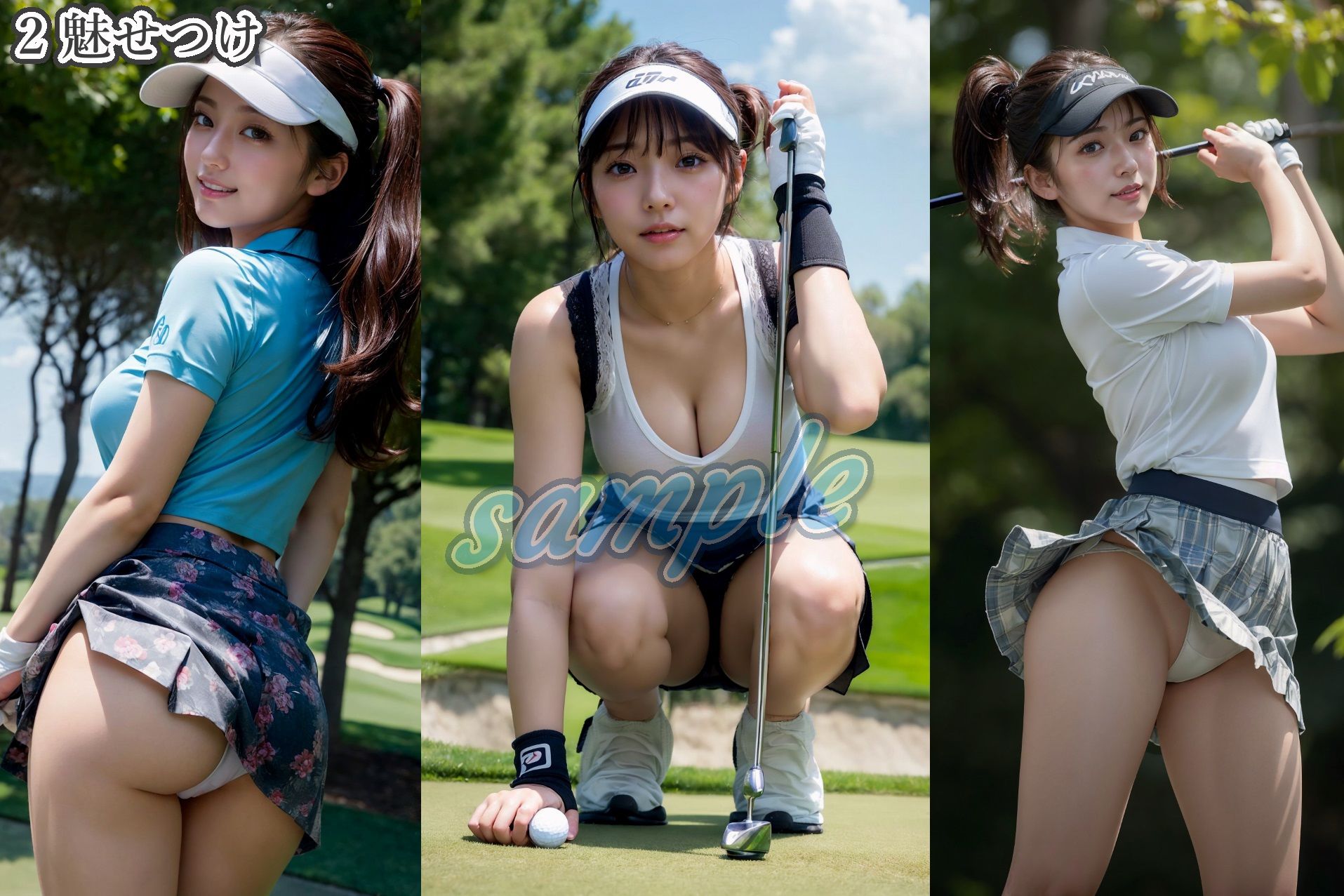 女子ゴルファー魅せつけアプローチ サンプル3ページ目