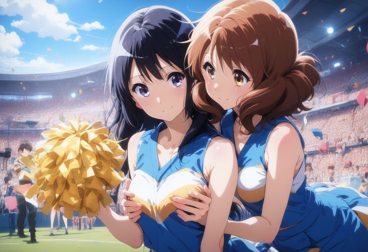 黄〇久美子＆高〇麗奈 チアガールエッチ サンプル2ページ目