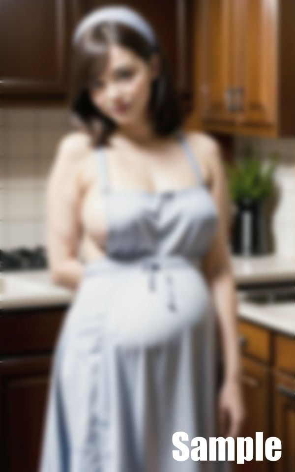 美しい妊婦の裸エプロン サンプル4ページ目