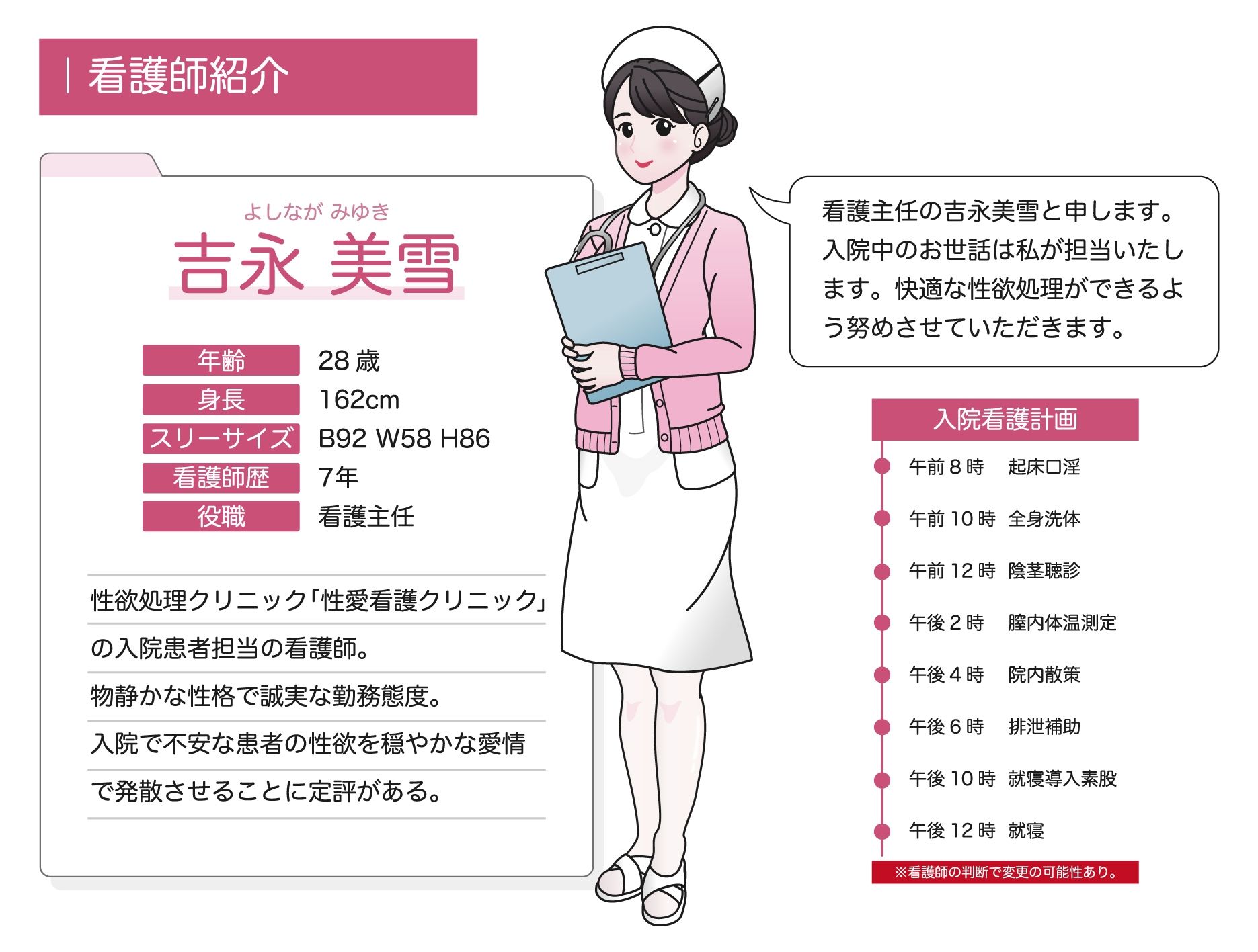 性欲処理看護のご案内 サンプル1ページ目