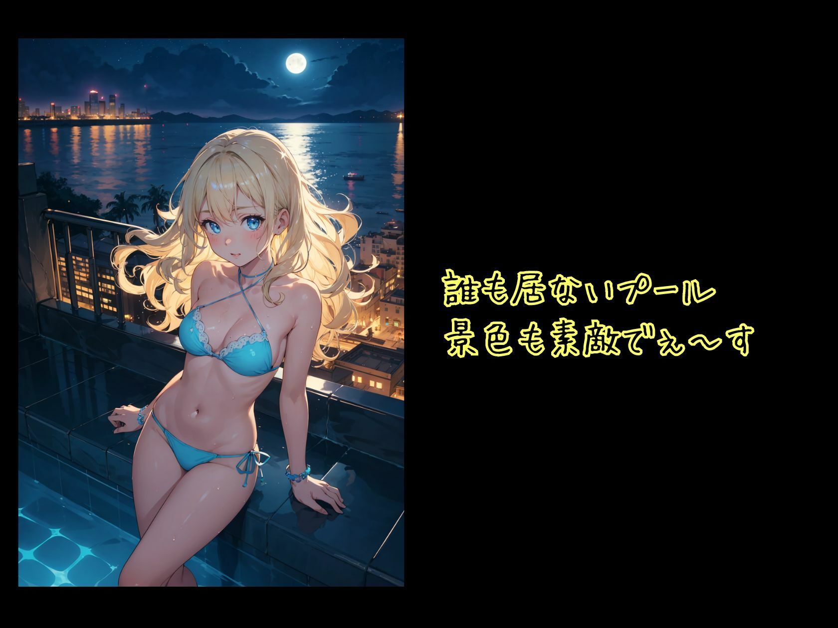 ハニートラップ ぶっかけ用CG集 全裸プール編 サンプル4ページ目