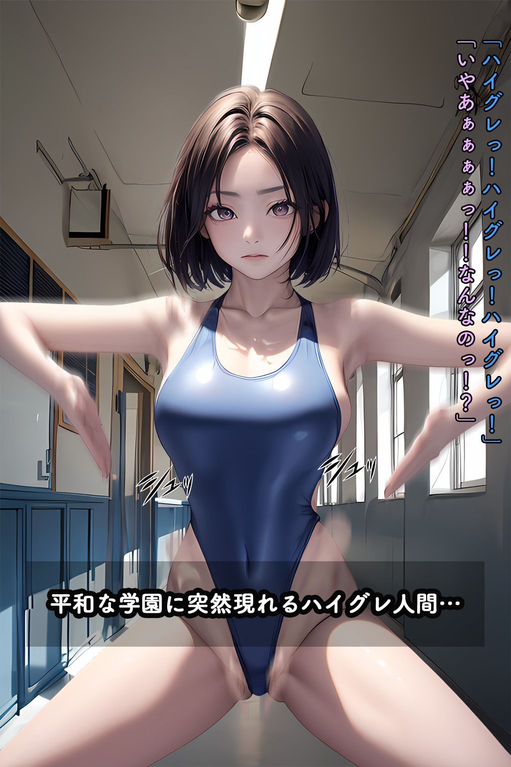 ハイグレ学園 ハイグレ人間に変えられた少女たち サンプル2ページ目