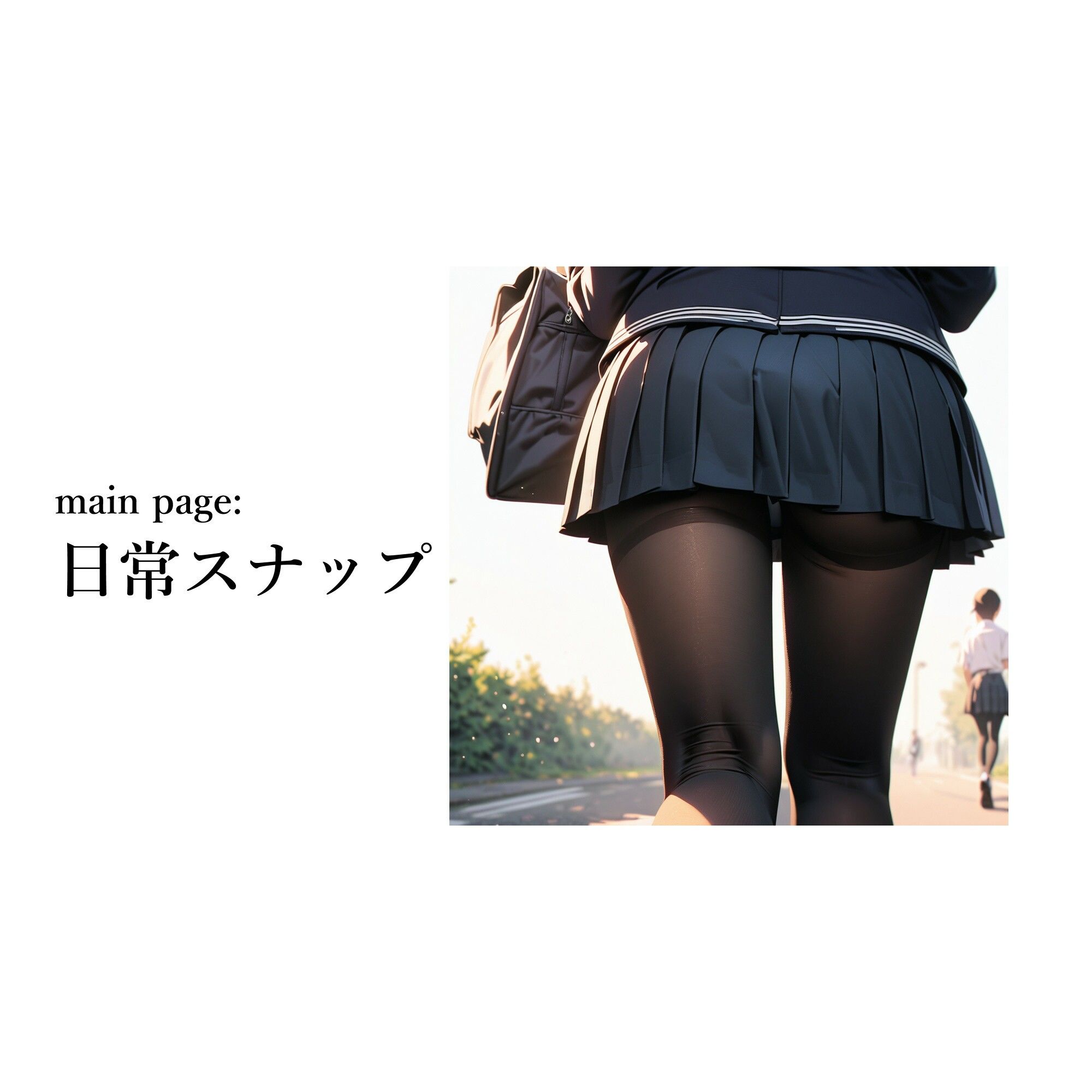 制服少女 【黒タイツ編】 サンプル2ページ目