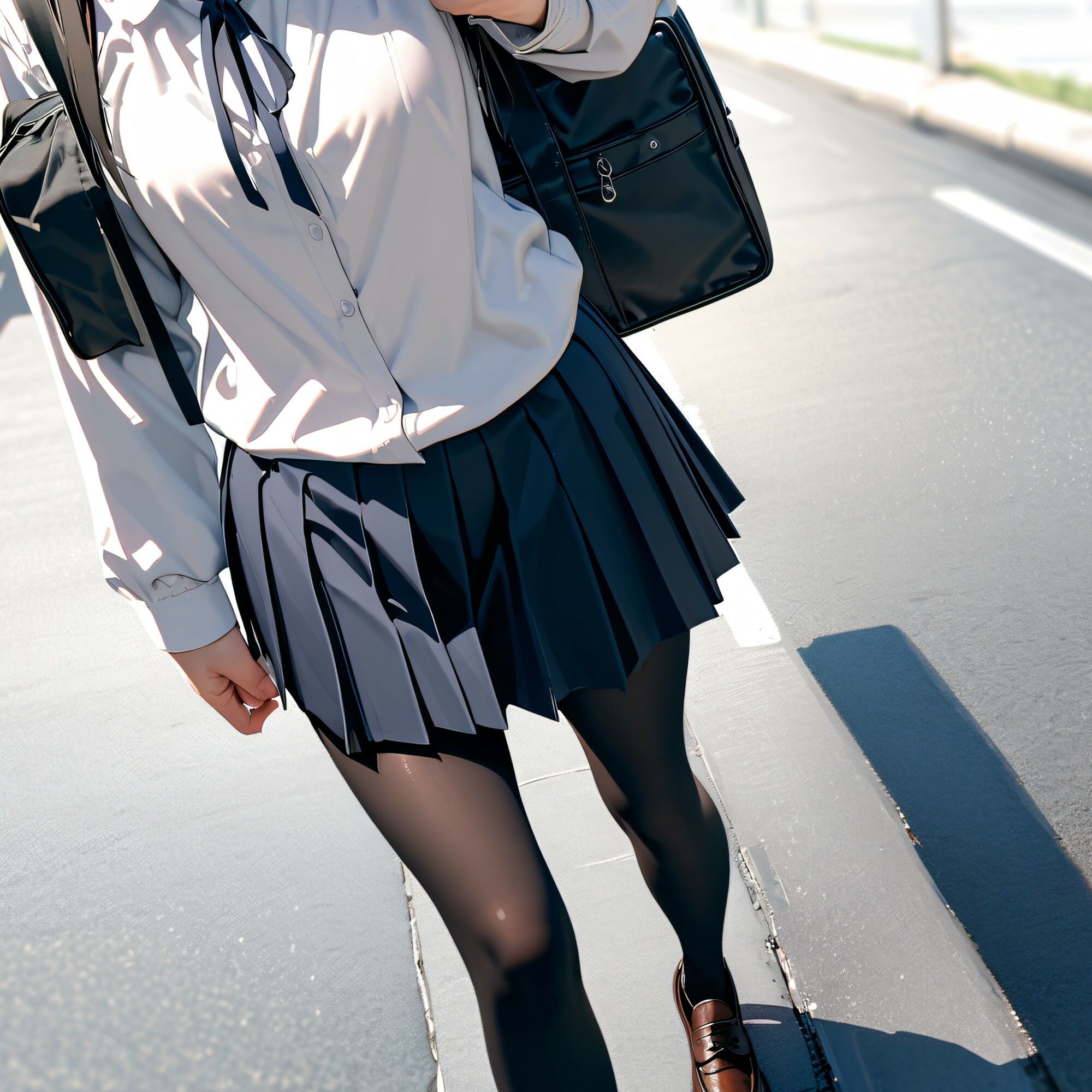 制服少女 【黒タイツ編】 サンプル3ページ目