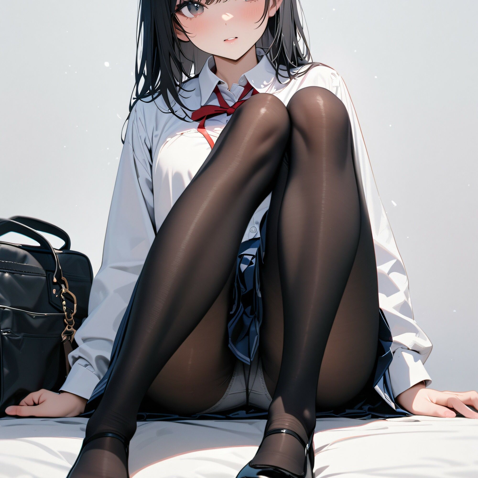 制服少女 【黒タイツ編】 サンプル6ページ目