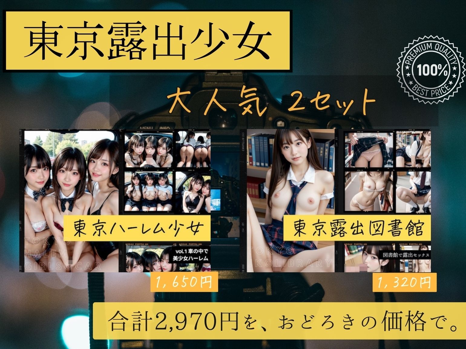 777枚 - 東京露出少女 - 総集編3 / 人気2セット サンプル1ページ目