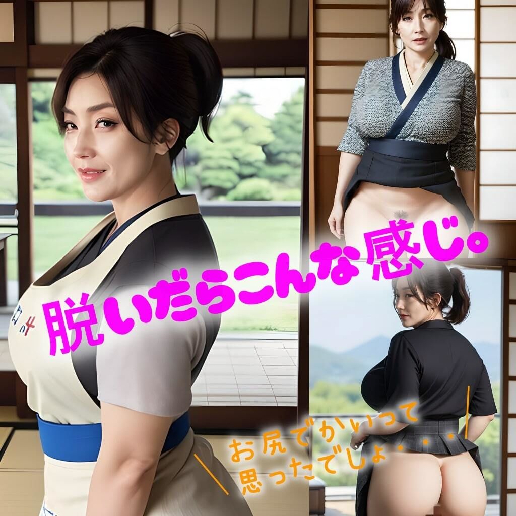 【着衣エロ勃起乳首と時々陰毛】豊満義母の和装エプロン【卑猥な89p】 サンプル2ページ目