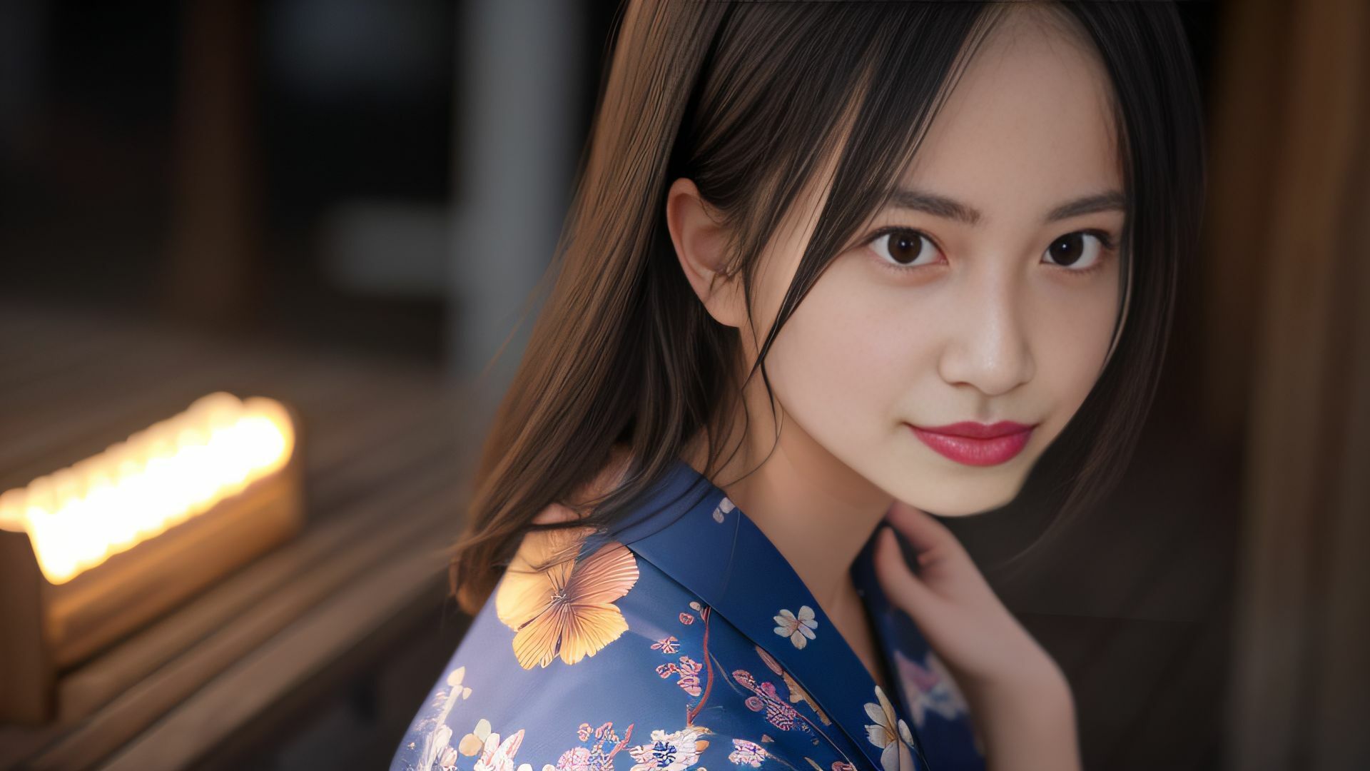 夏の少女 花火と浴衣とカノジョのハダカ AI写真集 サンプル4ページ目