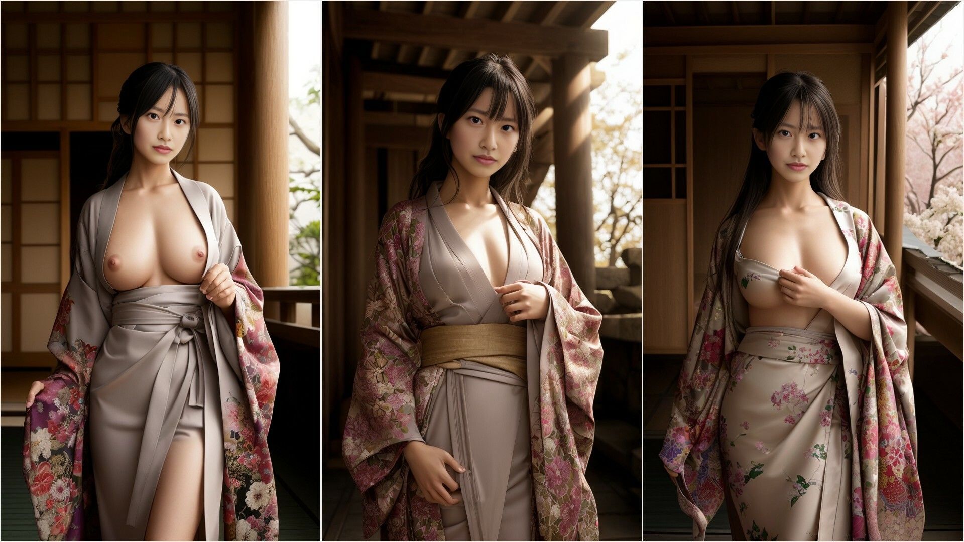 夏の少女 花火と浴衣とカノジョのハダカ AI写真集 サンプル5ページ目