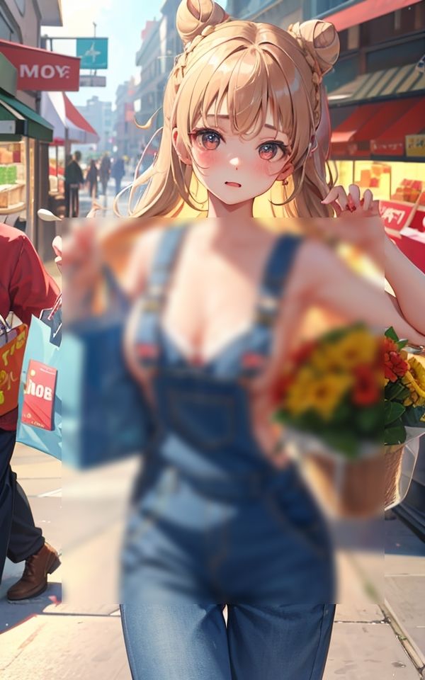 オーバーオールの下はブラだけで来ちゃった サンプル2ページ目