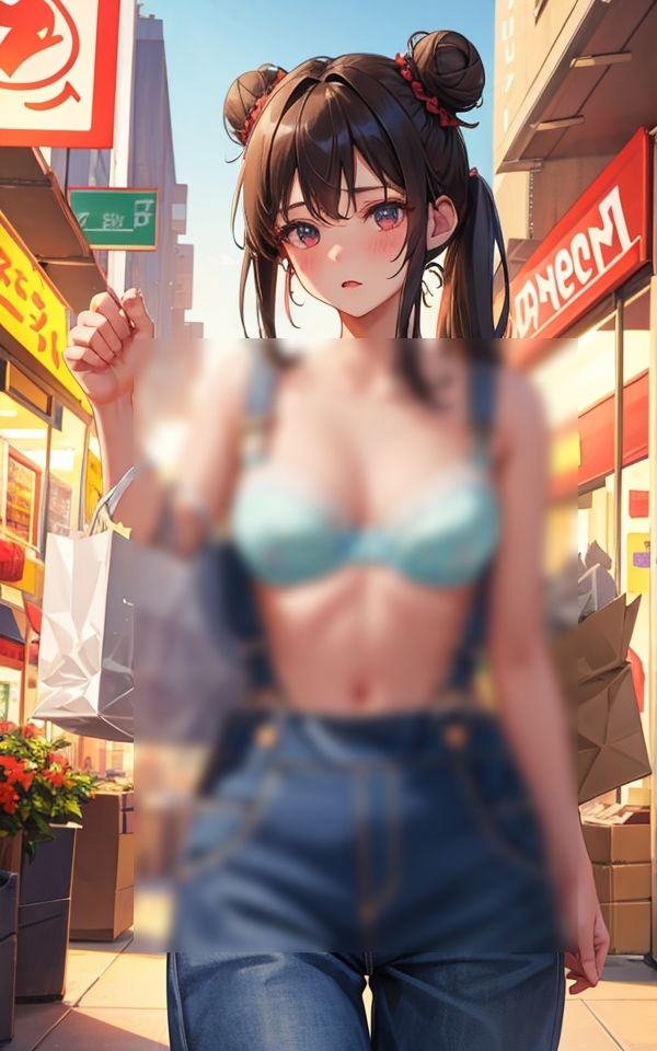 オーバーオールの下はブラだけで来ちゃった サンプル3ページ目