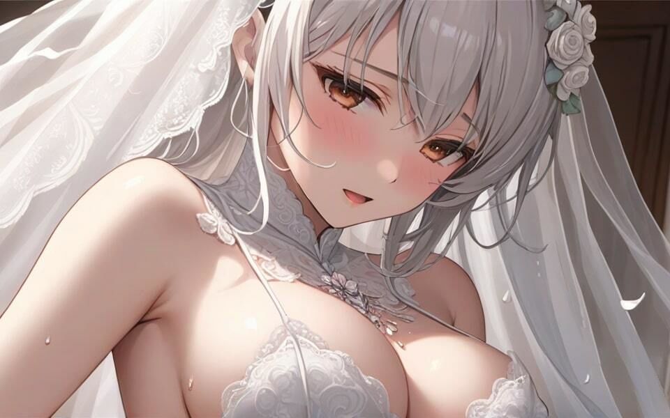 巨乳美女のセクシードレス 触ってもいいよ！ サンプル5ページ目