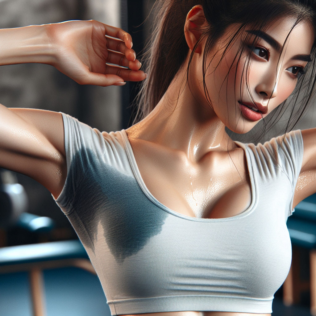 脇汗・汗染み・汗だくフェチ専用 ジムで汗を流す女性CG集 180枚 サンプル4ページ目