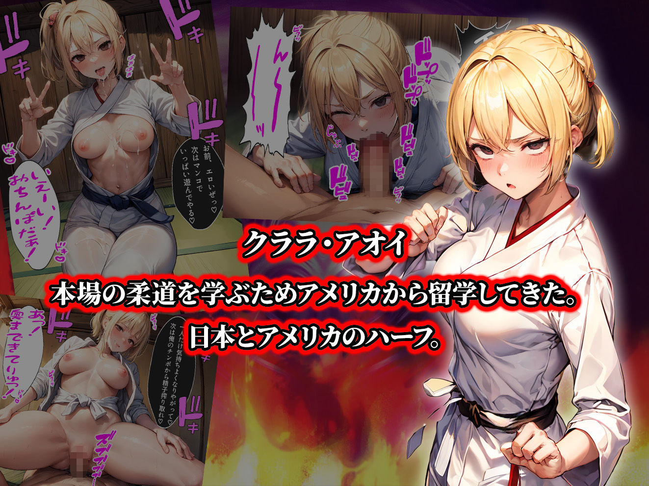 負けたら即中出しセックス 催●アプリの力で敗北し、尊厳破壊中出し調教で絶望する3人の柔道少女達の話【セリフ付き】 サンプル2ページ目