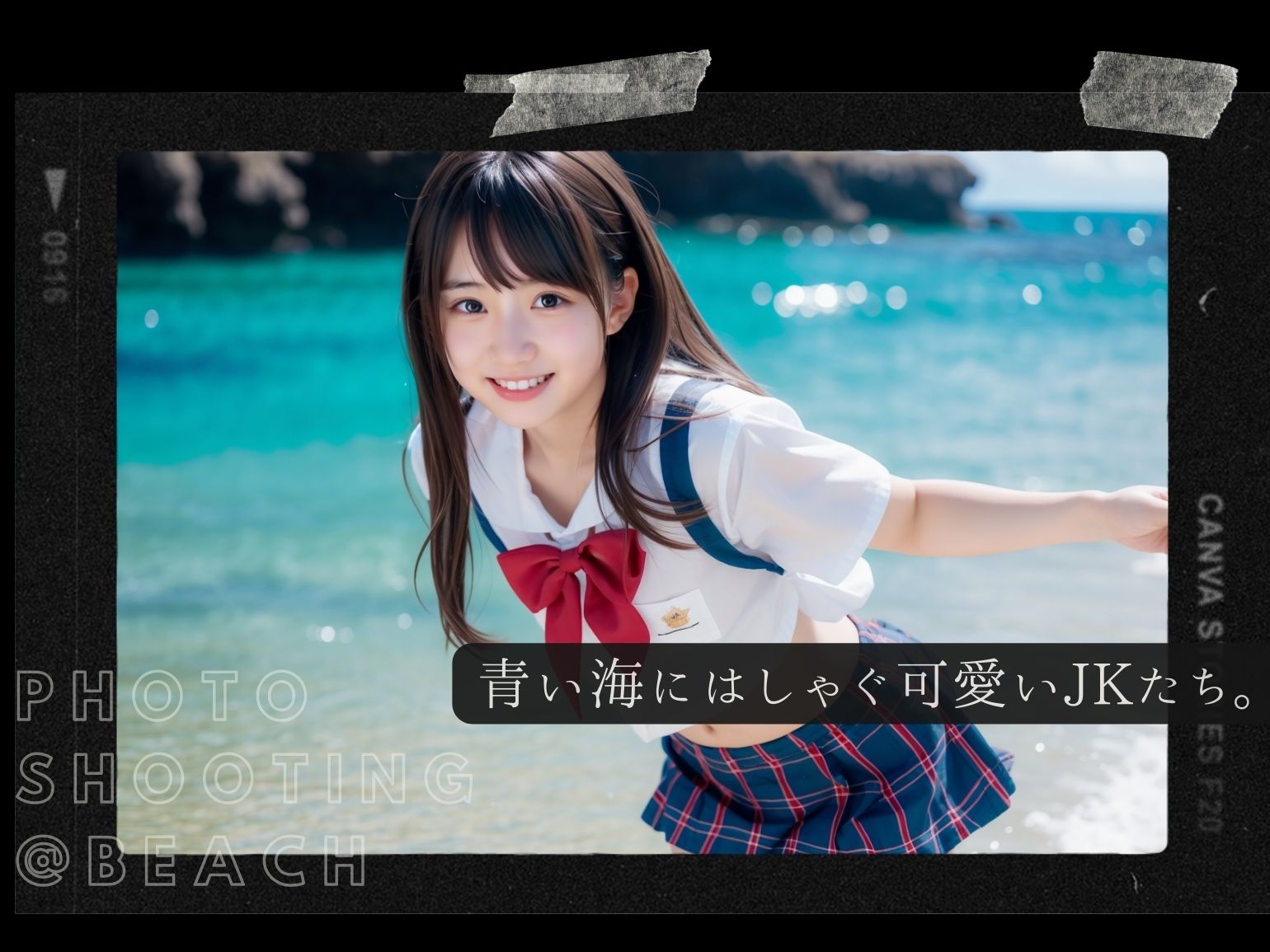 東京露出少女 - ビーチで露出して乱れた制服美少女たち サンプル1ページ目