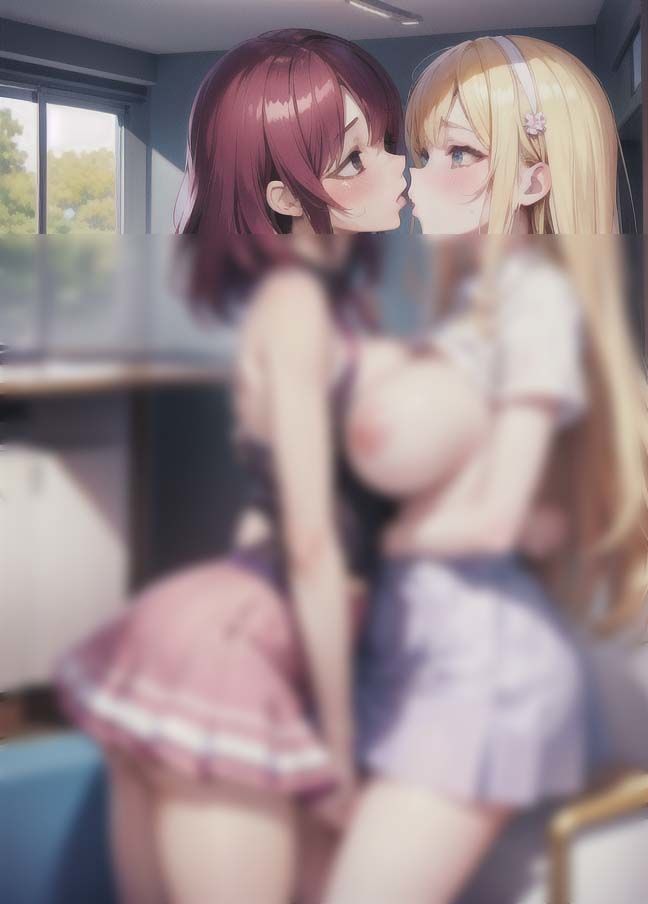 先輩と後輩レズ「学校で我慢できずレズSEX」 サンプル6ページ目
