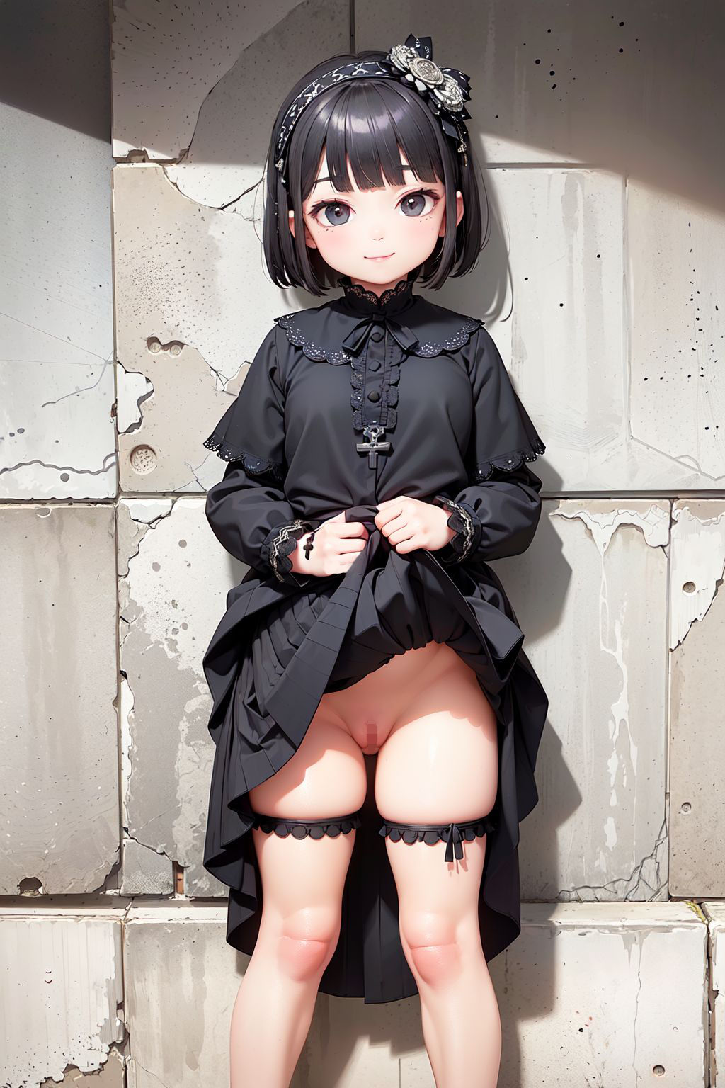 ゴスロリ娘のおっぱいとおまんこ 「もしよかったら視姦、させてもらってイイですか？」 サンプル1ページ目