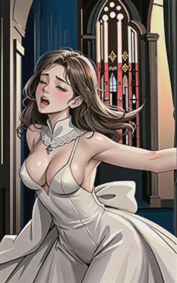 寝取られ希望の花嫁を神聖な教会で望みどおりに犯してやった。いけない美女はチンポの虜になってメス堕ちすさせて鬼ピストンでイカセたら最後には気にせずに中にぶちまけてやる！！！ サンプル2ページ目
