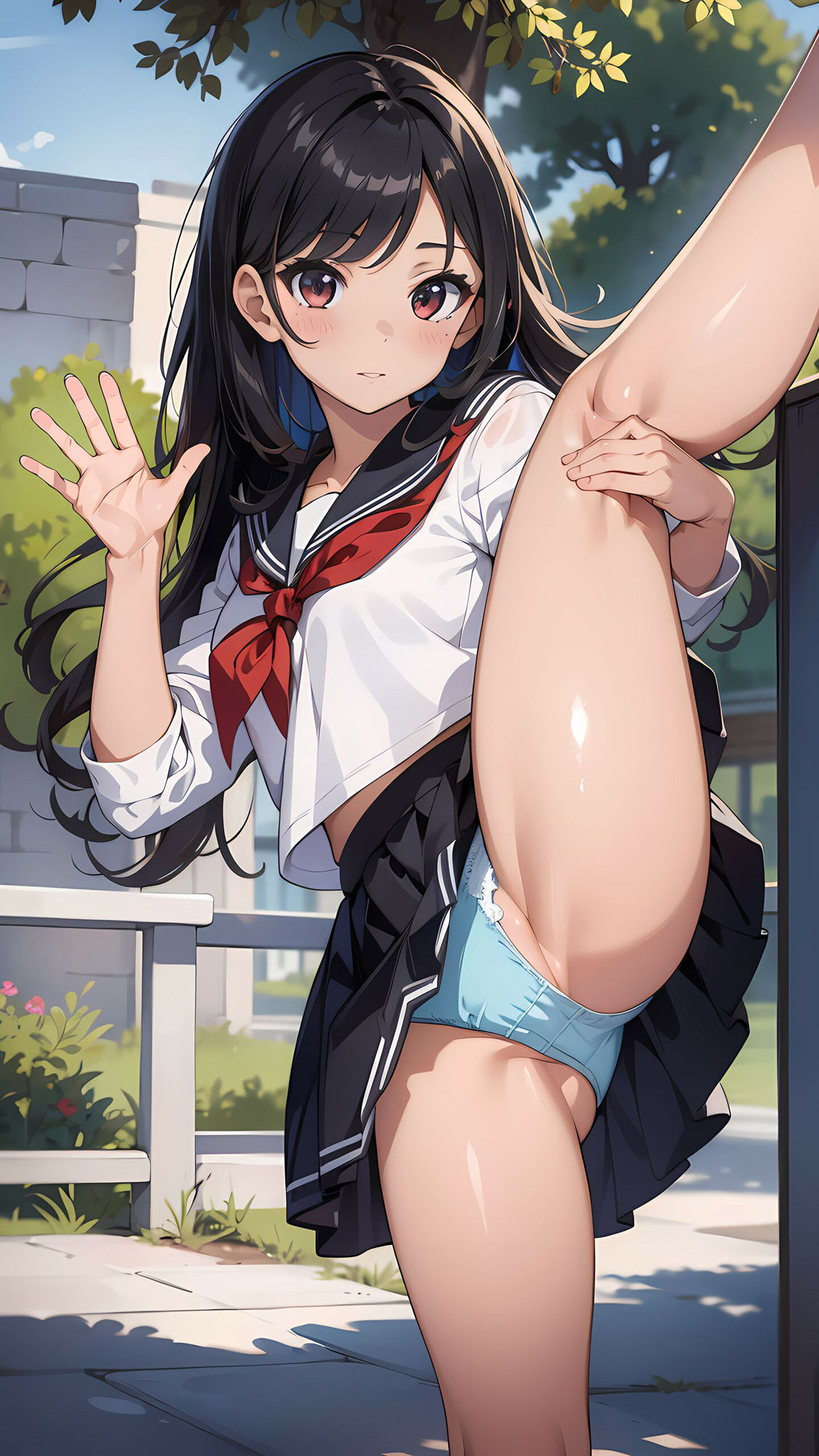 色々な服でハイキックパンチラ03 サンプル3ページ目