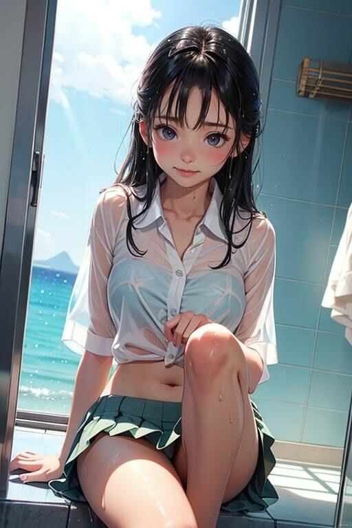 夏だ！海だ！プールだ！水辺の透けブラ女子 サンプル1ページ目