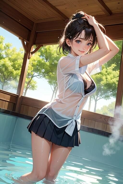 夏だ！海だ！プールだ！水辺の透けブラ女子 サンプル2ページ目