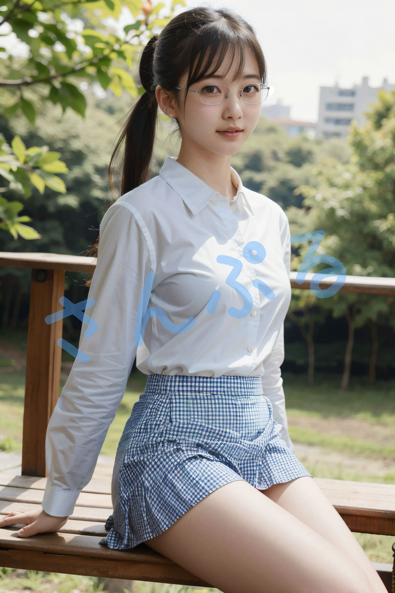 黒髪眼鏡美女写真集Vol1 サンプル2ページ目