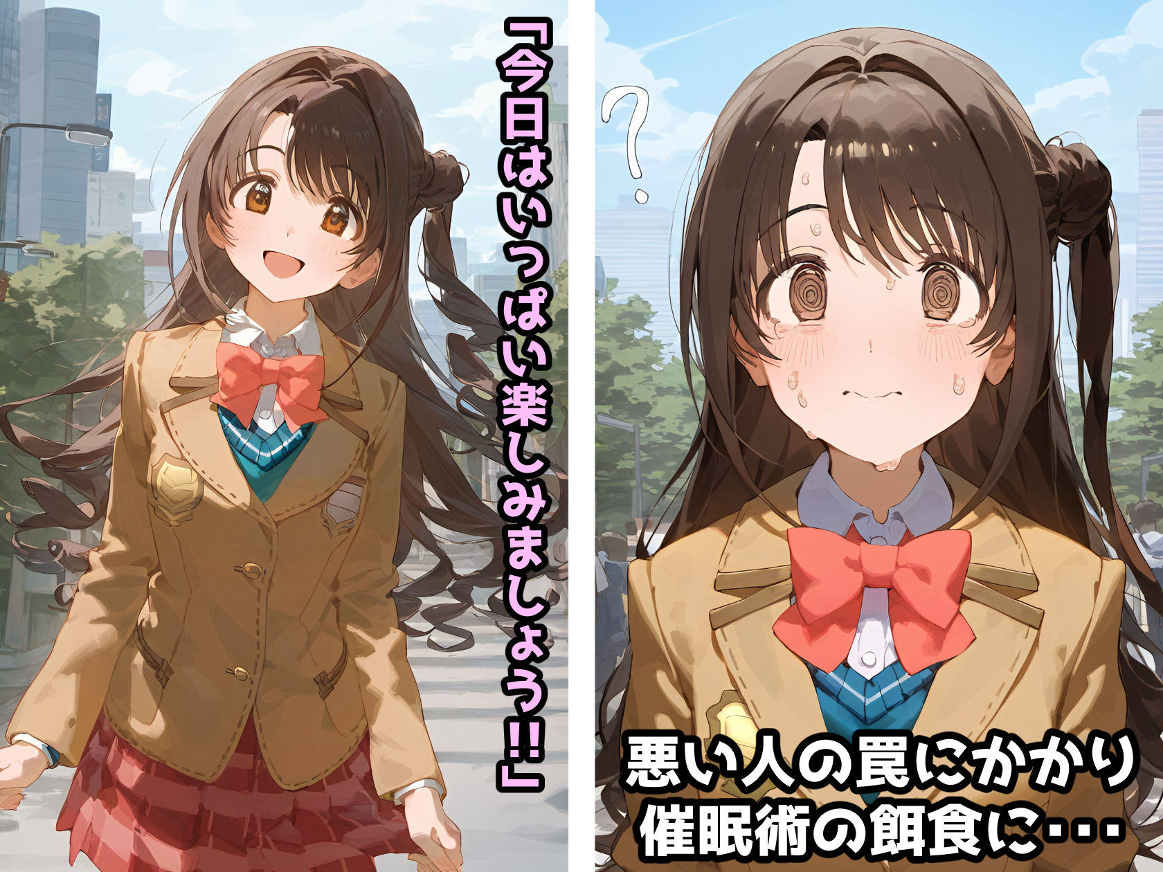 催〇NTR！普通のデートが枕営業に発展！？アヘ顔オホ堕ちアイドル事務所！島〇卯月編 サンプル1ページ目